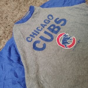 Genuine Merchandise Chicago Cubs Kids Raglan Tee - Gray & Blue